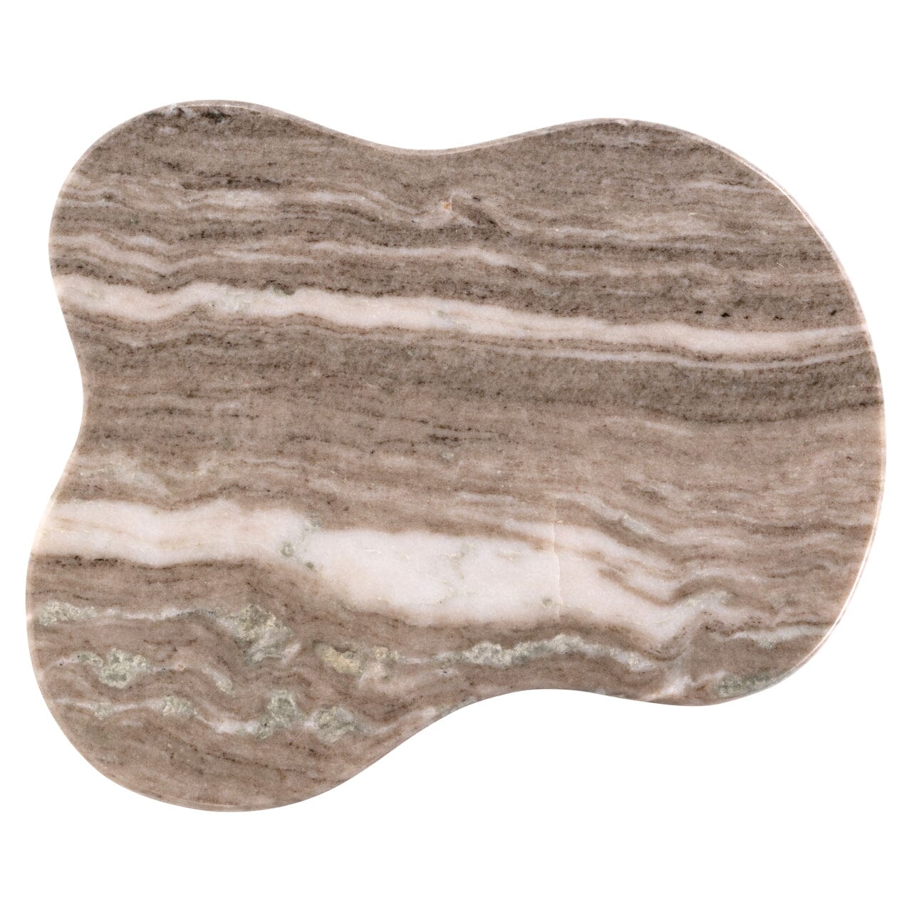 Rolter Neutral Marble Side Table with Brushed Brass Base Furniture 