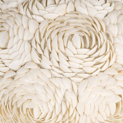 Roma Cream 3D Floral Round Table Lamp with Linen Shade Lighting 