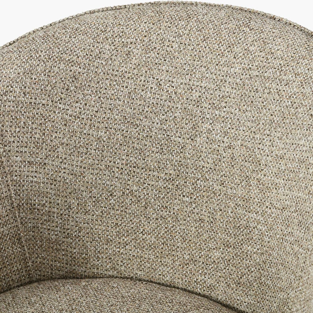 Romy Mocha Textured Chenille Bar Stool with Black Legs Furniture 