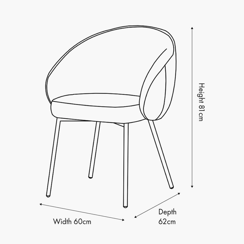 Romy Mocha Textured Chenille Dining Chair with Black Legs Furniture 