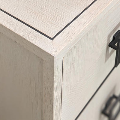 Rosa White Wash Oak Veneer 6 Drawer Chest Furniture 