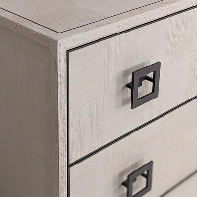 Rosa White Wash Oak Veneer 6 Drawer Chest Furniture 