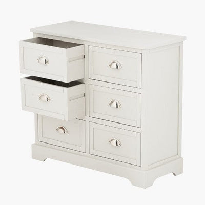 Rosanna Cream Wooden 6 Drawer Chest Furniture 