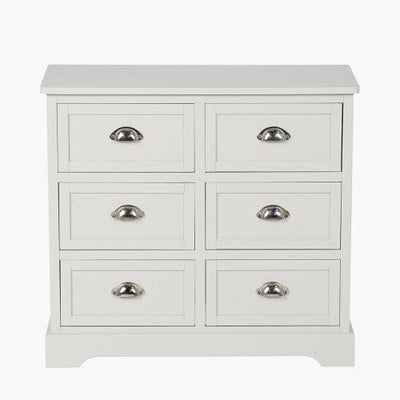 Rosanna Cream Wooden 6 Drawer Chest Furniture 