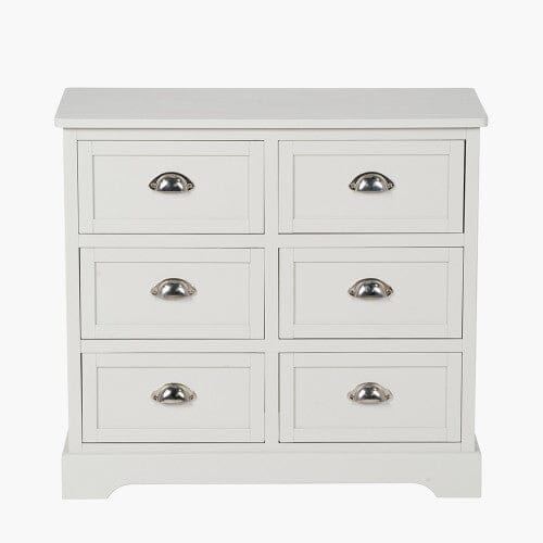 Rosanna Cream Wooden 6 Drawer Chest Furniture 