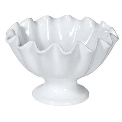 Rothesay White Ruffled Effect Ceramic Bowl Accessories 