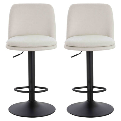 Roux Cream Textured Bar Chairs - Set of 2 Furniture 