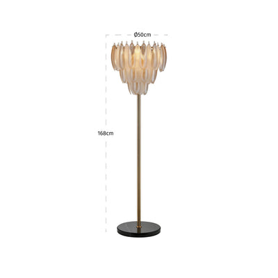 Rue Brass Chandelier Floor Lamp Lighting 