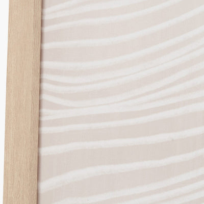Sadie Natural & White Abstract Canvas Wall Art with Wooden Frame Accessories 
