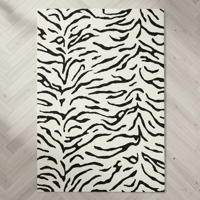 Sahara Monochrome Tiger Print Rug 