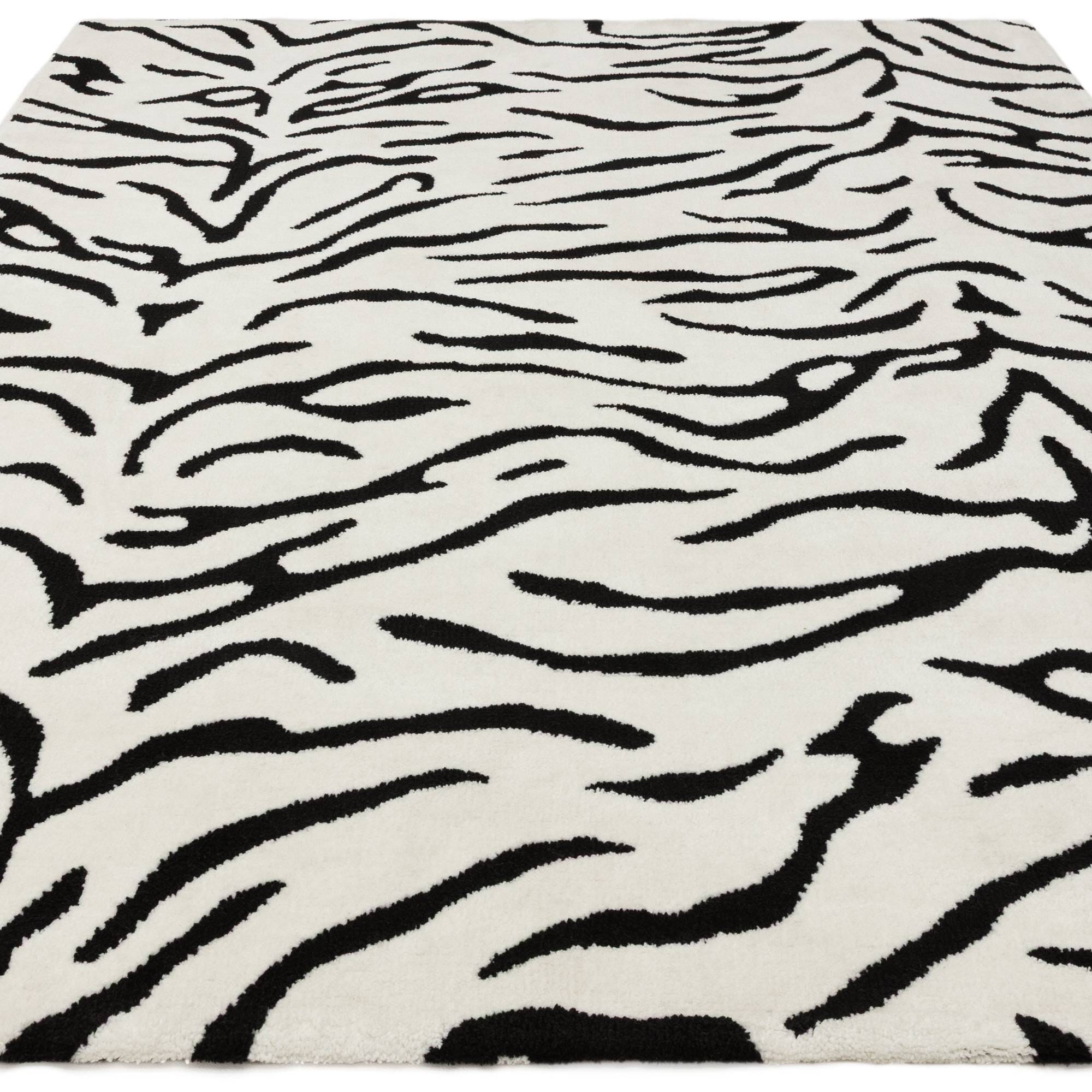 Sahara Monochrome Tiger Print Rug 