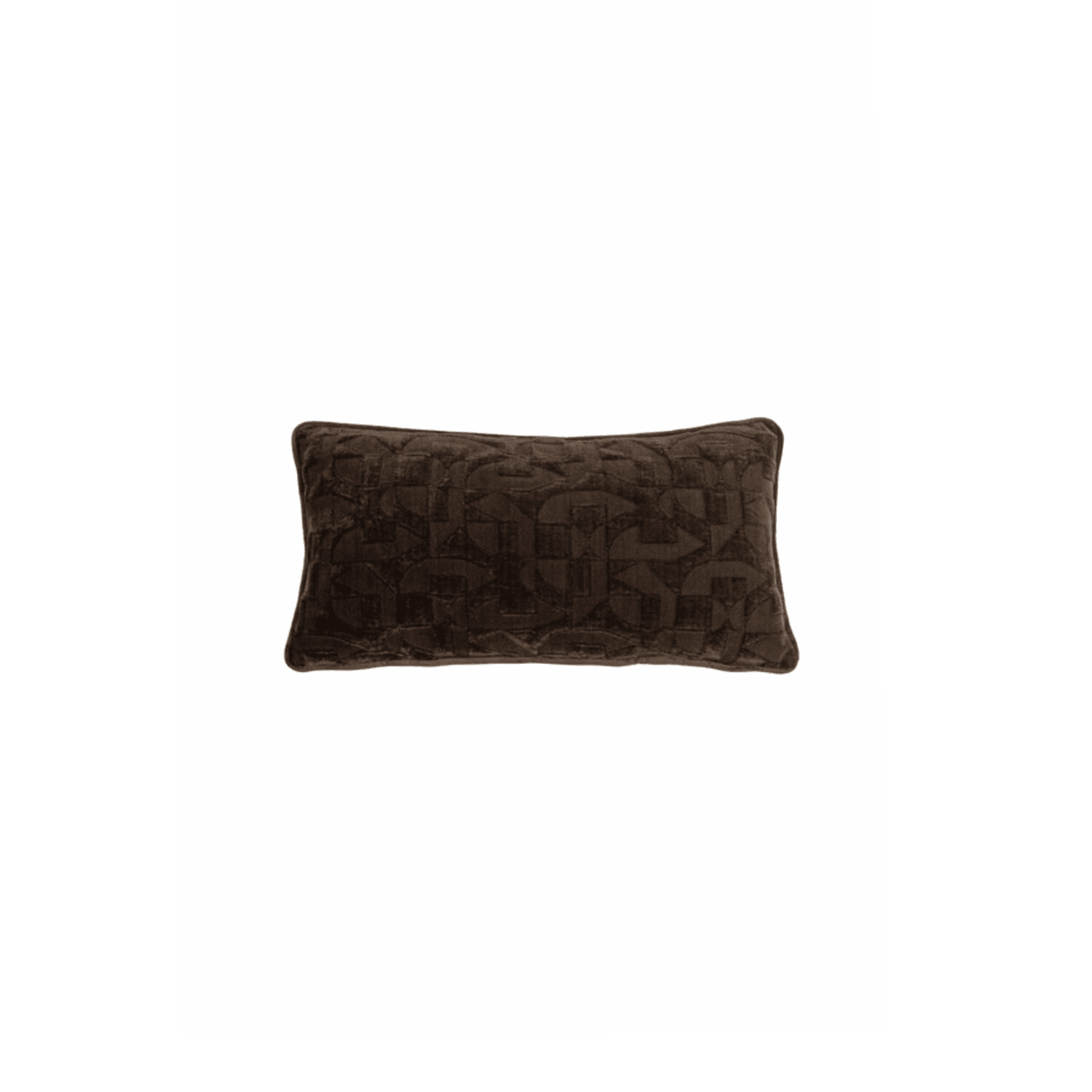 Samba Chocolate Brown Geometric Bolster Cushion - 60x30cm Textiles 