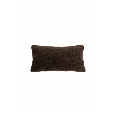 Samba Chocolate Brown Geometric Bolster Cushion - 60x30cm Textiles 