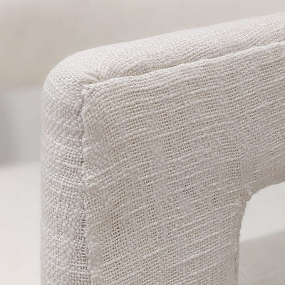 Samira Cream Curved Accent Chair Furniture 