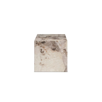 Samoa Taupe & White Marble Side Table Furniture 