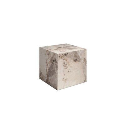 Samoa Taupe & White Marble Side Table Furniture 