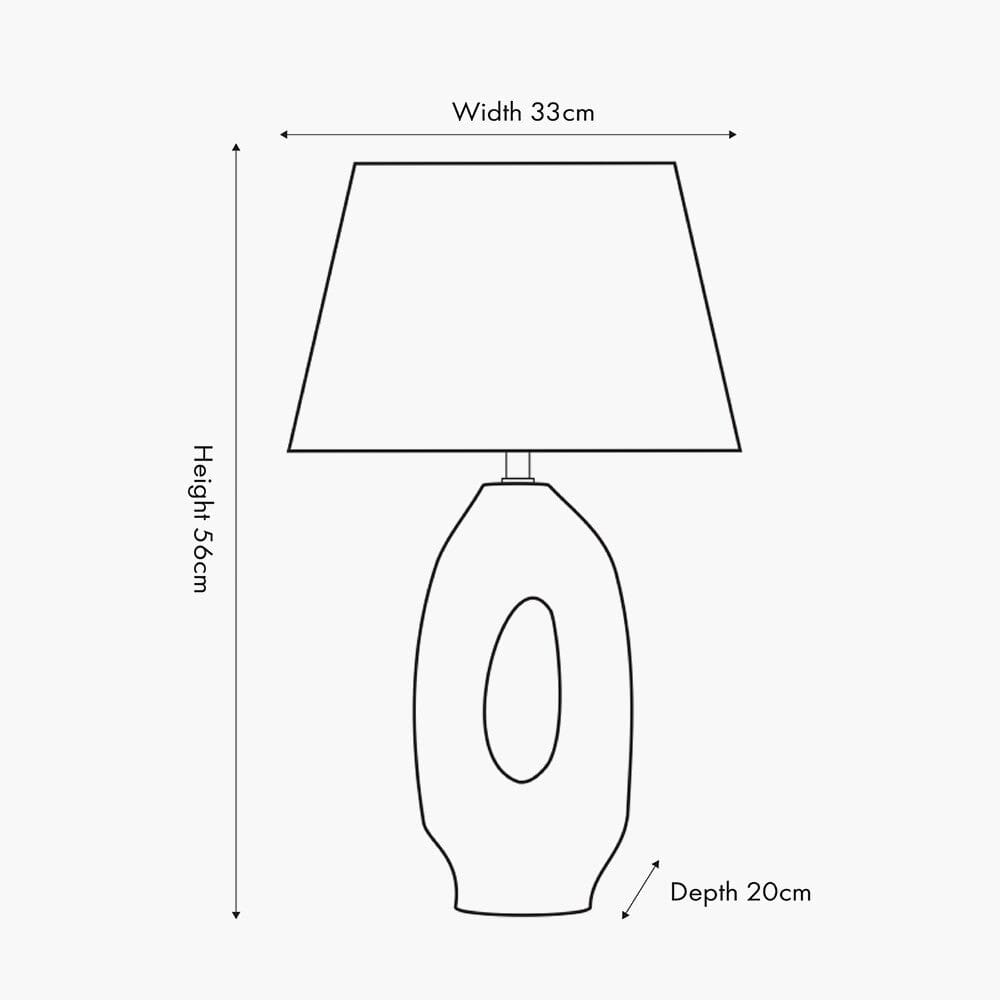 Sanctuary Taupe Organic Ceramic Table Lamp Lighting 