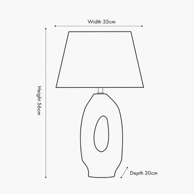 Sanctuary Taupe Organic Ceramic Table Lamp Lighting 