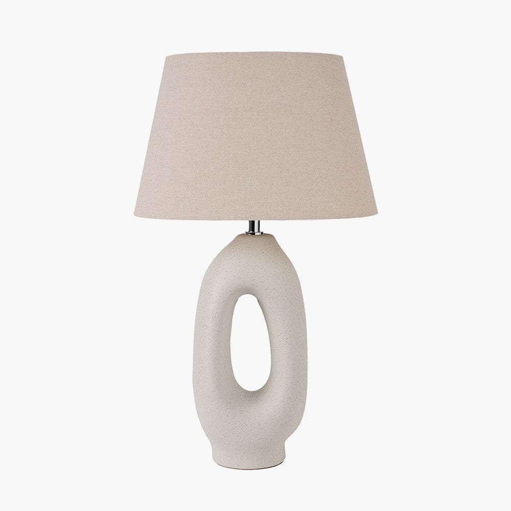 Sanctuary Taupe Organic Ceramic Table Lamp Lighting 