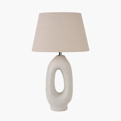 Sanctuary Taupe Organic Ceramic Table Lamp Lighting 