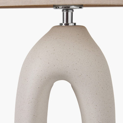 Sanctuary Taupe Organic Ceramic Table Lamp Lighting 
