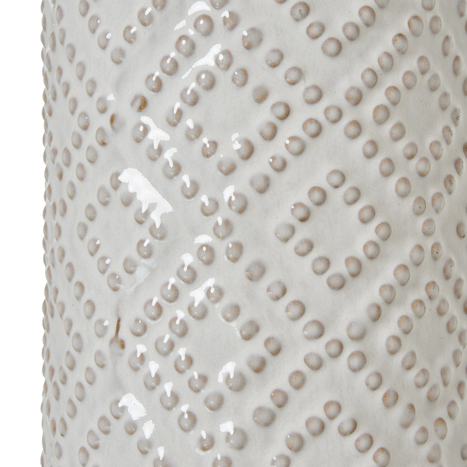 Sanderson Ceramic Beaded Tall Table Lamp with Linen Shade Lighting 