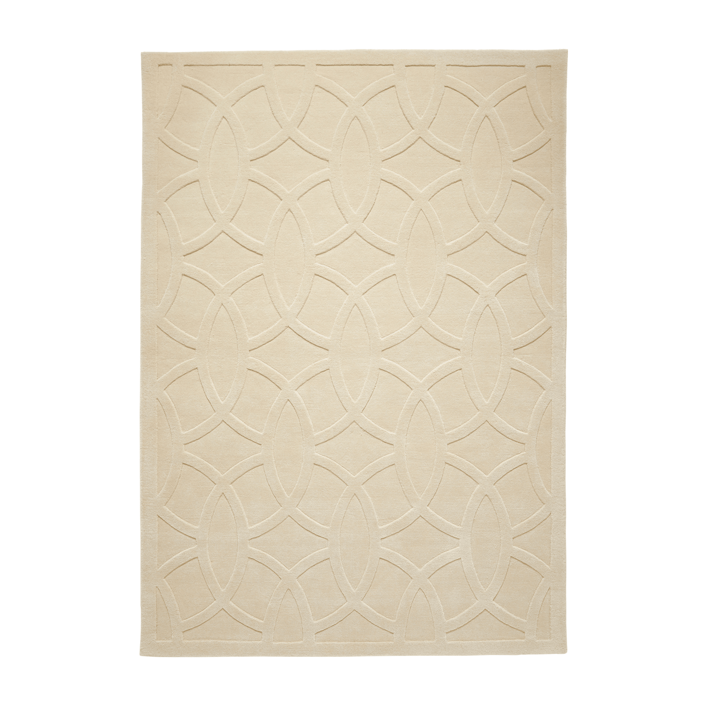 Sarre Cream Geometric Pattern Rug 