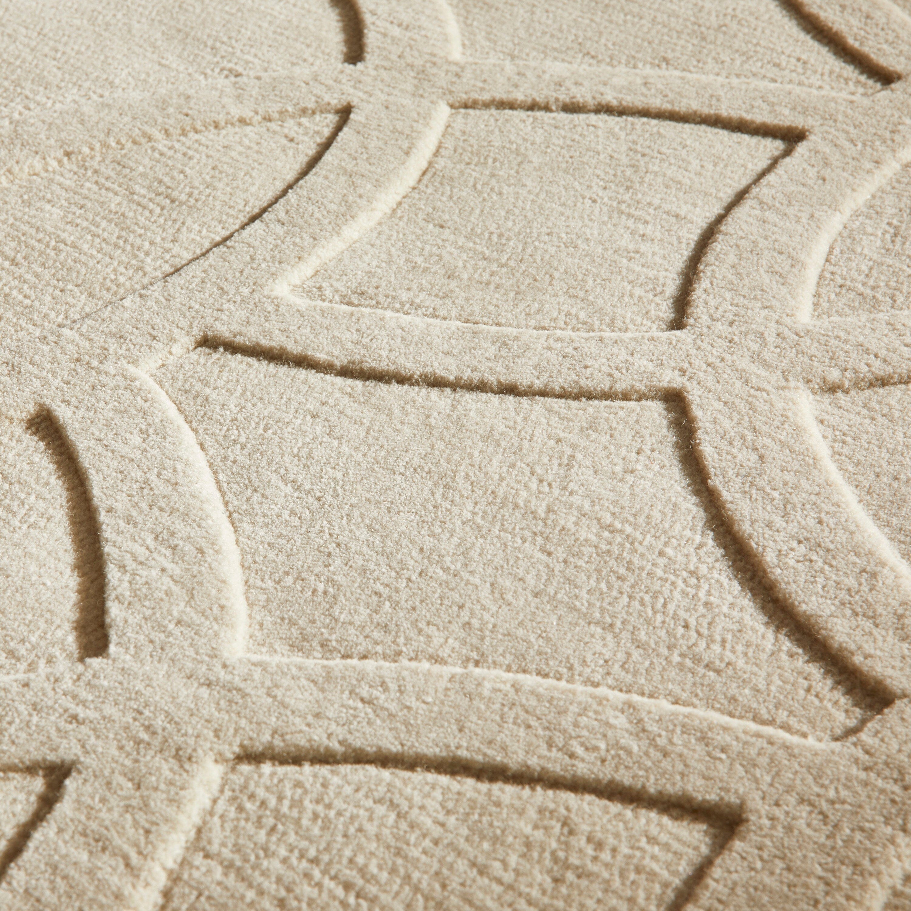 Sarre Cream Geometric Pattern Rug 