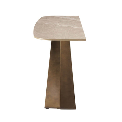 Sarzana Bronze Console Table with Stone Top Furniture 