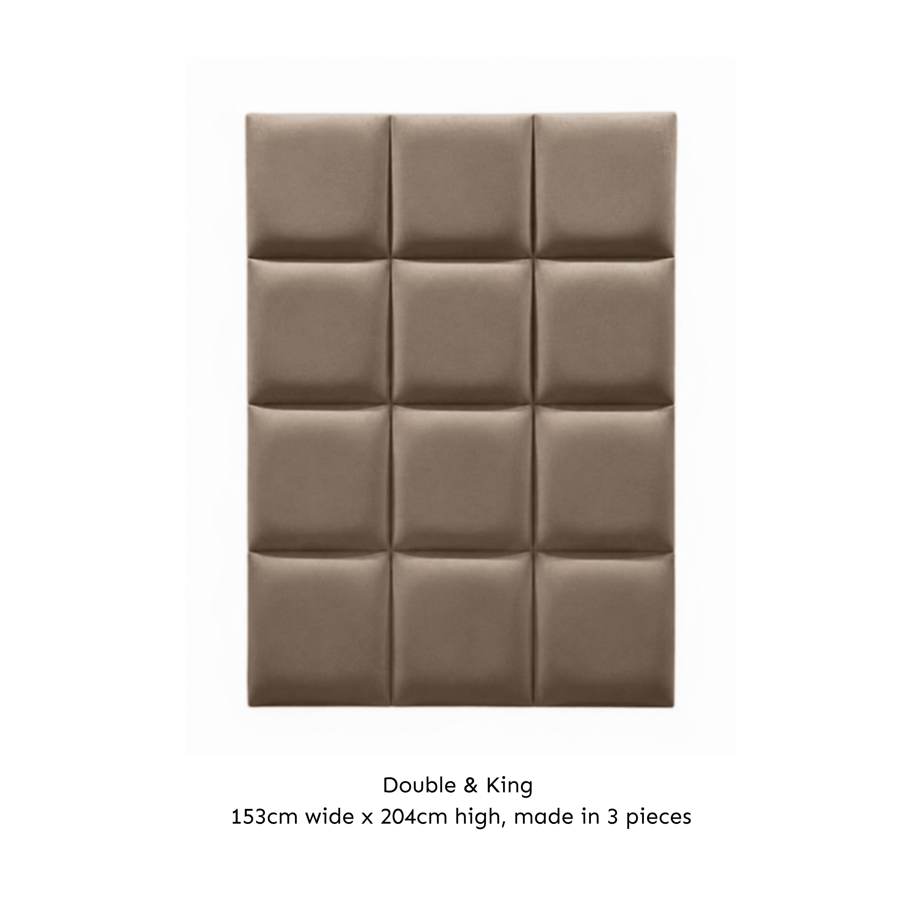Serene Mink Velvet Luxury Cubed Upholstered Headboard Beds and Headboards 
