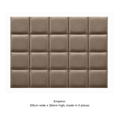 Serene Mink Velvet Luxury Cubed Upholstered Headboard Beds and Headboards 