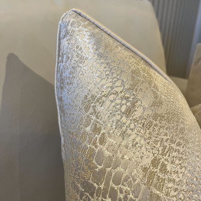 Serpentine Ivory Snake Print Cushion- 50x50cm 