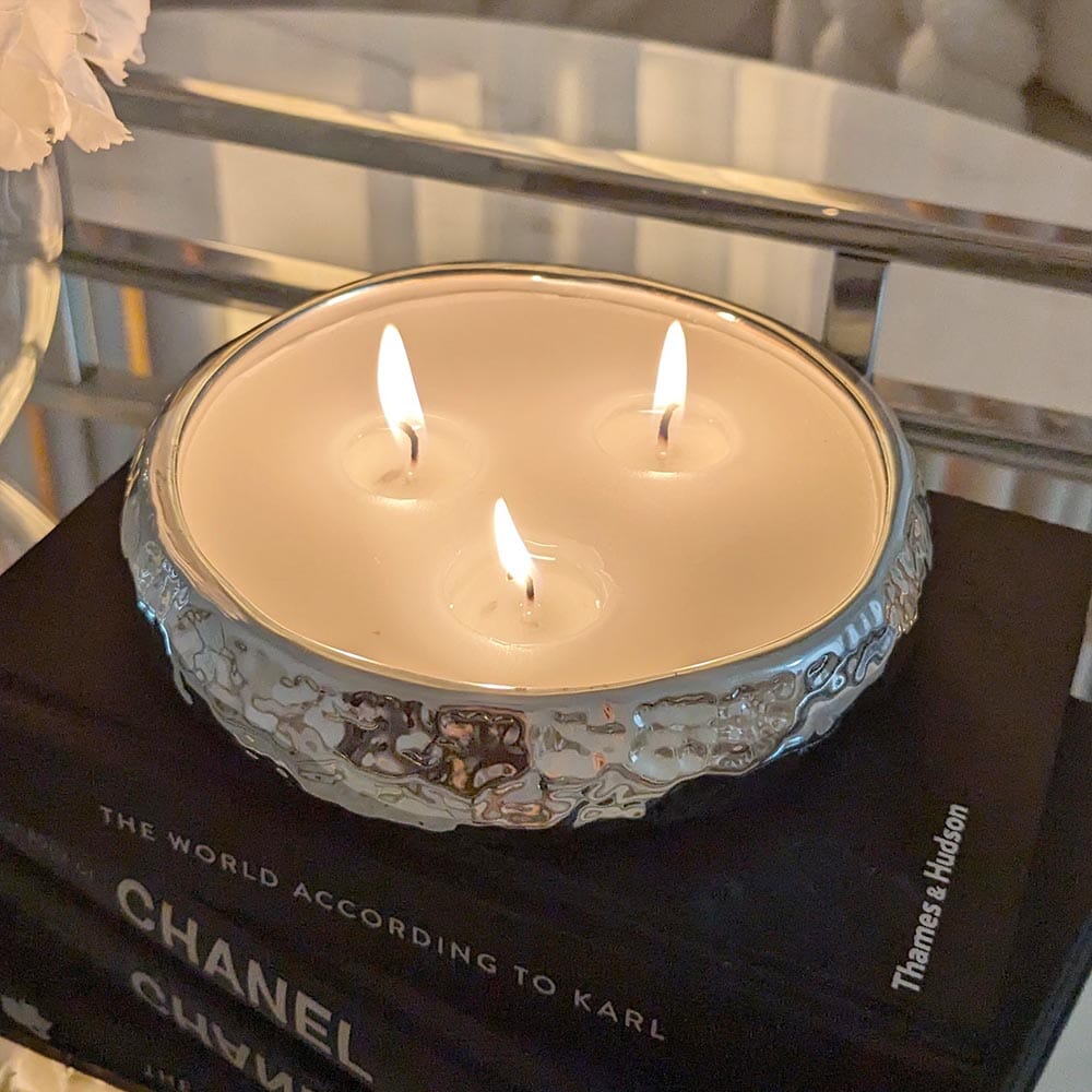 Set of 2 Aeolian Silver Candles Fragrance 