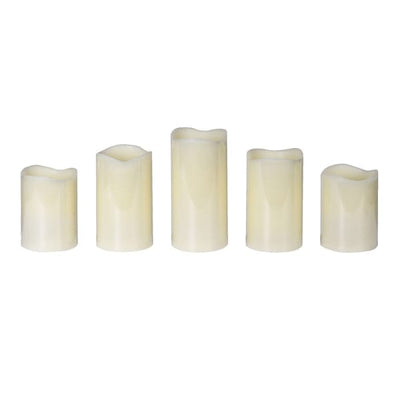 Set of 5 Cream Decorative LED Candles Accessories 