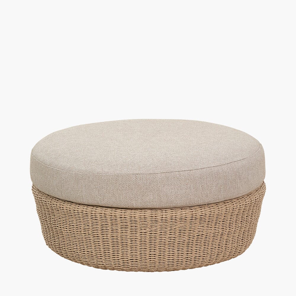 Sevilla Natural Wicker Outdoor Curved Sofa Lounge Set- Seats 5 Outdoor 