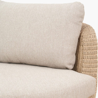 Sevilla Natural Wicker Outdoor Curved Sofa Lounge Set- Seats 5 Outdoor 