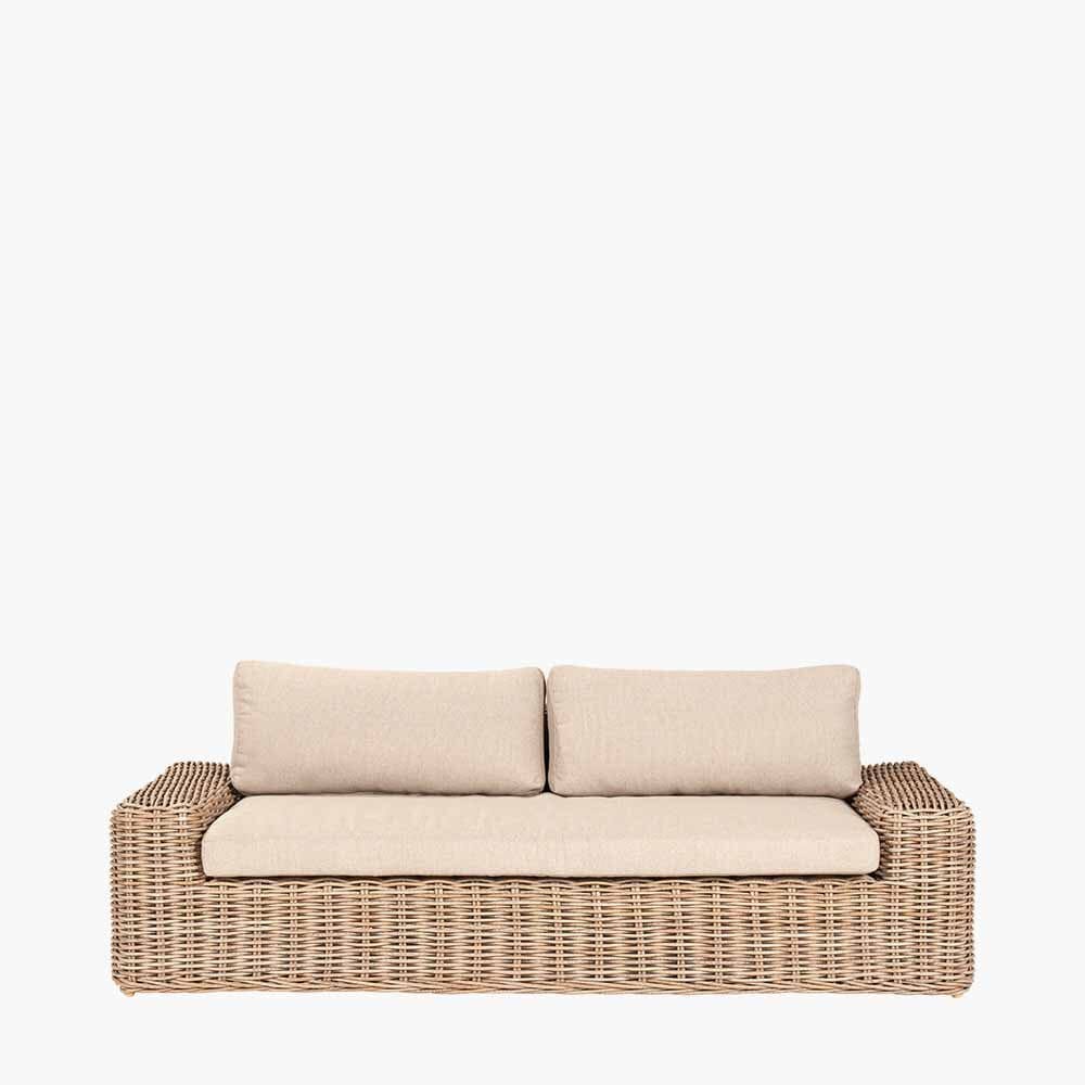 Seville Neutral Chunky Rattan Outdoor Lounge Sofa Set Outdoor 