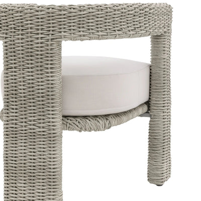 Seychelles Outdoor Cream & Natural Rattan Curved Dining Chair - Set of 2 Outdoor 