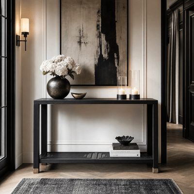 Shelin Black Console Table Furniture 