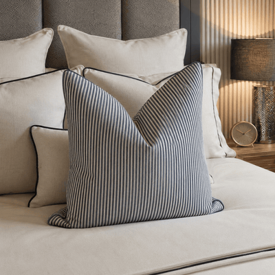 Shoreham Blue Stripe Cushion - 50x50cm Textiles 