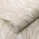 Sia Neutral Leaf Print Patterned Wallpaper Home Improvement 
