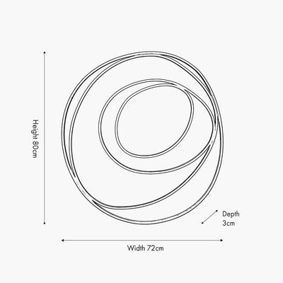 Sienna Black Metal Swirl Wall Mirror Accessories 