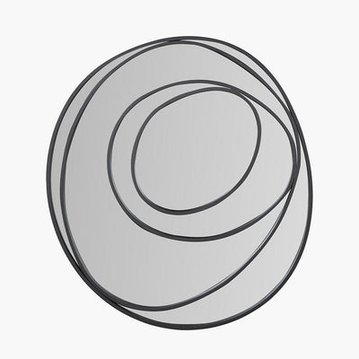 Sienna Black Metal Swirl Wall Mirror Accessories 