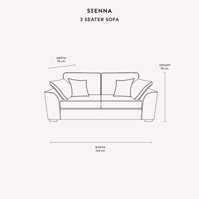Sienna Ivory Textured Chenille Sofa Range Sofa 3 Seater 