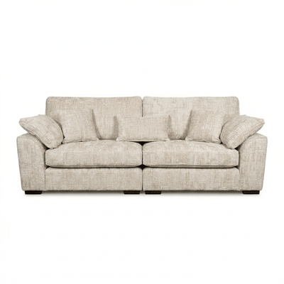 Sienna Ivory Textured Chenille Sofa Range Sofa 