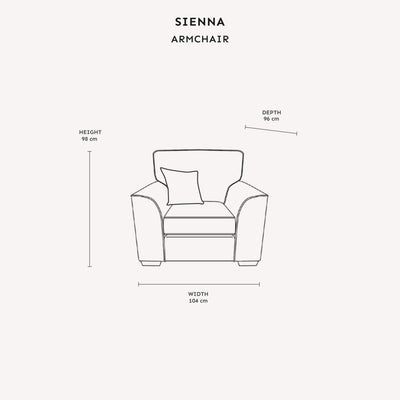 Sienna Ivory Textured Chenille Sofa Range Sofa Chair 