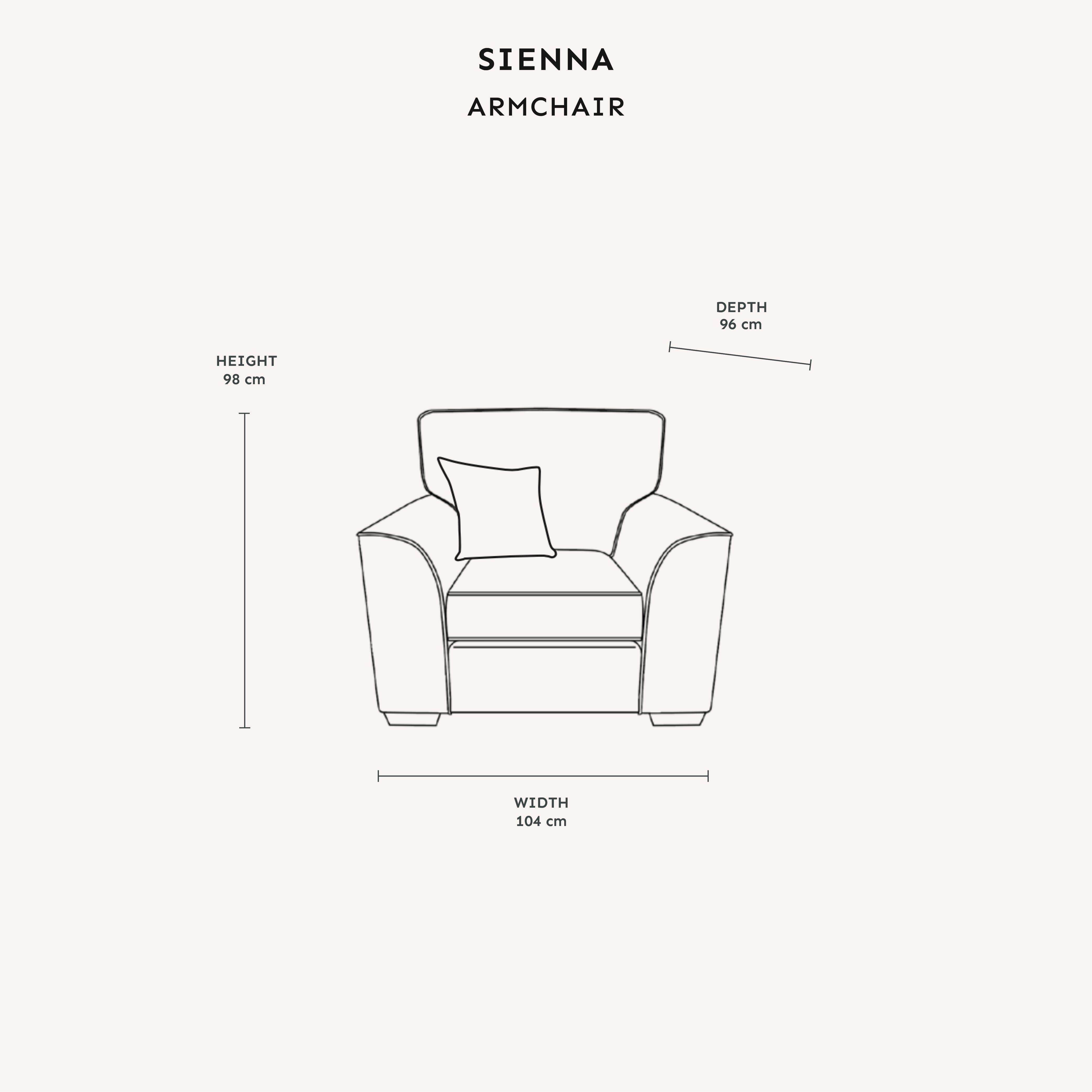 Sienna Ivory Textured Chenille Sofa Range Sofa Chair 