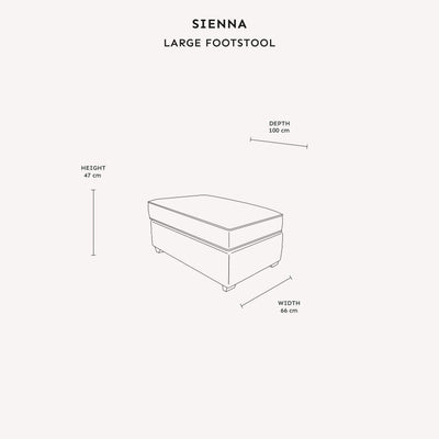 Sienna Ivory Textured Chenille Sofa Range Sofa Large Footstool 