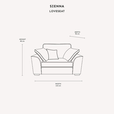 Sienna Ivory Textured Chenille Sofa Range Sofa Love Seat 