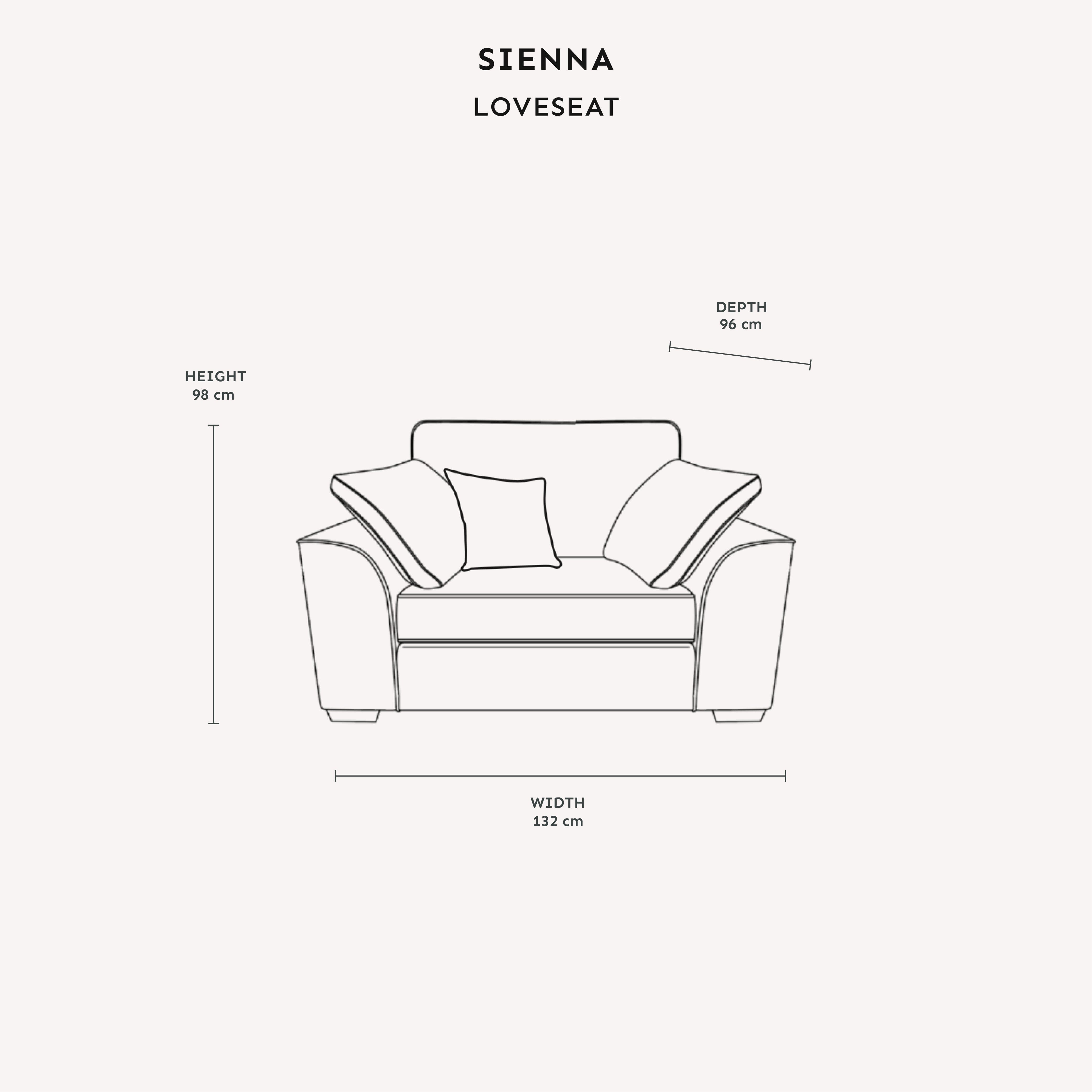 Sienna Ivory Textured Chenille Sofa Range Sofa Love Seat 